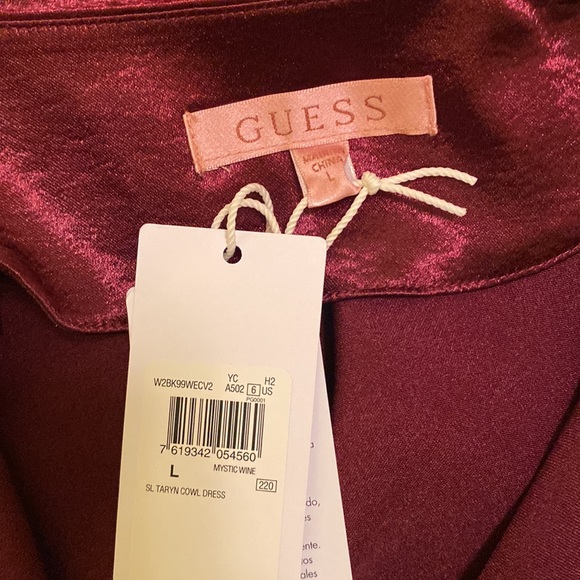 NWT Guess Backless Cowl Neck Dress - Picture 6 of 6